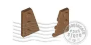 LEGO Wedge Plate 3x2 Medium Nougat, 43722 6417962, 43723 6417963