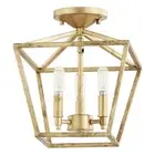 Gabriel - 3 Light Semi-Flush Mount in Quorum Home Collection style - 10.25