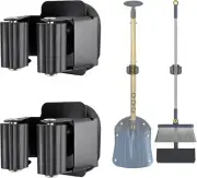 Upgraded Magnetic Broom and Mop Holder Wall Mount Space Saving Heavy Duty No