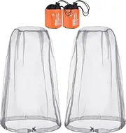 (Grey) - eBoot 2 Pack Head Net Face Mesh Head Cover for Outdoor Lovers Protect from Fly Screen Mosquito Gnat and Other Flies