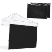 Instant Canopy SunWall 10x10 FT, 3 Pack Sidewall Only 10X10 3 Sidewalls Black