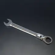Dual use 15mm 180 degree Flex Flexible Head Spanner Ratcheting Ratchet Wrench