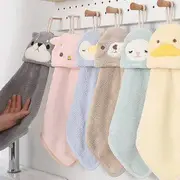 Animal Hand Towel Cat - White - One Size