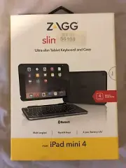 Zagg iPad Mini Slim Detachable Bluetooth Backlit Keyboard Case