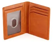 Men's Slim Front Pocket Wallet - RFID Blocking, Thin Minimalist Bifold Design...