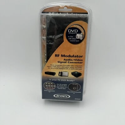 Jensen RF Modulator Audio/Video Signal Converter New Open Box