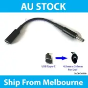 PD USB Type C Female to Dell 4.5mmx3.0mm DC Jack Laptop Charger Power Adapter