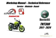 Benelli TNT300 TNT 300 Service Repair Workshop Manual 2017 - 2024