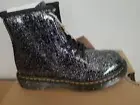 Dr Martens Cosmic Glitter Lace Up Boots Juniors 2 Womens 3 black glitter new box
