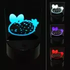 Kawaii Sea Bunny Slug 3D Illusion LED Night Light Sign Lamp