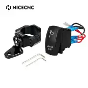 LED Whip Light Bar Mount Brackets + Rocker Switch 1.75"-2" Rollbar Cage For UTV