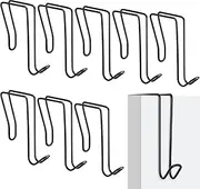 Wire Cubicle Hook Panel Wall Wire Hooks Wall Cubicle Hanger for Clothing Cubicle Mirror Picture Office Hats Bag (Black, 8 Pack)