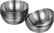 8 Pcs Small Sauce Dishes, Dipping Bowl, Salad Ketchup Tray, Stainless Steel Butter Condiment Bowl, Mini Appetizer Tray for Home, Restaurant, Food Store, Canteen