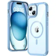 TAURI for iPhone 15 Case 6.1", Compatible with MagSafe, Military-Grade Protection, [Anti-Yellowing] Shockproof Transparent Back Magnetic Phone Cover