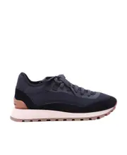 Round head lace-up casual sports shoes 37 Black