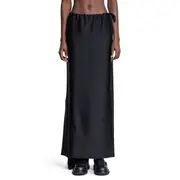 [ANN DEMEULEMEESTER] Eveline Long Bias Skirt in Cady Satin Black