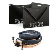 Adventure Kings Portable Camping Steel FirePit + Illuminator Max LED Strip Light