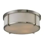 BRYANT 3LT FLUSH MOUNT IN BRUSHED NICKEL,15"