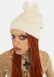 Natural Hop To It Faux Fur Beanie