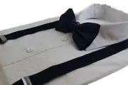 Mens Midnight Blue 100Cm Suspenders & Matching Bow Tie Set