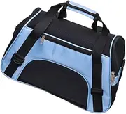 YARNOW Portable Pet Carrier Backpack for Dogs Cats Outdoor Travel Handbag with Safety Zippers Breathable Mesh Windows for Ventilation for Camping and Sightseeing Blue