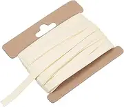 uxcell Double Fold Bias Tape for Sewing 1/3 Inch x 6 Yards Satin Pre-fold Continuous Binding Tape for Seaming Quilting Hemming Binding DIY Crafts, Beige White