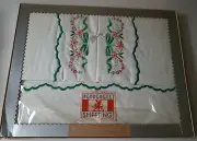 Vintage Pepperell Red Label Novelty Sheet & Pillow Case Set NIB Embroidered