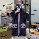 成人蝙蝠角色扮演服裝長袍 KIGURUMI ONESIE 動漫睡衣萬聖節卡通睡衣