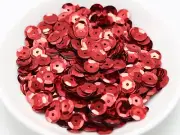 5000 Red 6mm CUP round loose sequins Paillettes sewing Dress Wedding craft