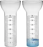 Rain Gauge Replacement Tube 2Pcs Freeze Proof Glass Rain Gauge Tube with Clear Marks Funnel-Shaped Open Rain Gauges for Yard Garden Water Gauge for Garden