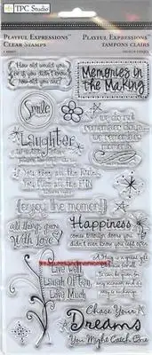 TPC STUDIO Clear Stamps PLAYFUL EXPRESSIONS Dreams Love