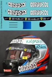 1/2 Decals for Kimi Raikkonen Helmet sponsor 2018 Decals TB Decal TBD426