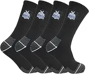 AFL | North Melbourne Kangaroos | Heavy Duty Work Boot Supporter Socks | 4 pair | Australian Football League | Men's Sizes | Black | 4pr