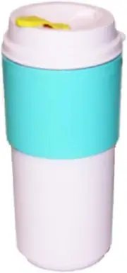Tupperware Travel Tumbler Cup Eco Coffee To Go with Sleeve 16 oz. Blue & Pink
