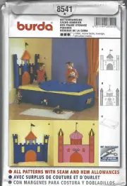 Burda 8541 Sewing Pattern -Bed Frame Storage Pouches - Castle Headboard - Uncut