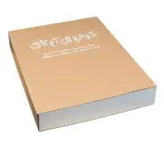Kraft Cover Drawing Notebook & Sketchbook – Set of 5 Blank Plain Sketch Books...