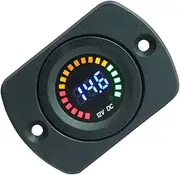 Digital Display Voltmeter Battery Tester Automotive Blue Lamp Display Voltmeter Battery Screen Digital Voltmeter Screen for Car Motorcycle Voltage Tester Car Voltage Tester