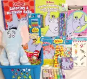 NEW KIDS DR SUESS EASTER TOY GIFT BASKET LEARNING BOOK PLAYSET BIRTHDAY TOYS