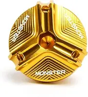 WYJDZSW MONSTER 696 796 821 1100 1200 MULTISTRADA SCRAMBLER 848/Evo 899/1199/1299/R/S Panigale Diavel Filler Cap Plug(MONSTER Gold)