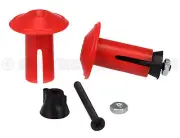 Jive Handle "Grip Locks" (1st gen) Bicycle Handlebar Bar Ends (PAIR) RED