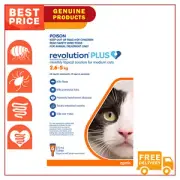 REVOLUTION PLUS ORANGE 6 Pipettes for Heartworm Flea Control 2.6 to 5 Kg Cats