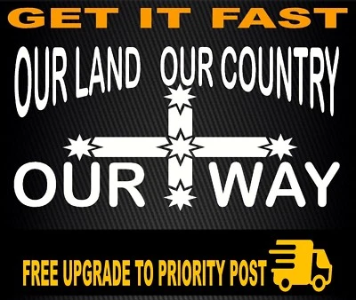 Eureka Flag Car Ute Aussie Australia Southern Cross 4x4 Sticker Decal 200mm