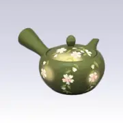 Tokoname Kyusu teapot - AKIRA - Weeping Cherry - 360cc/ml - Obal ami stainless
