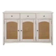 Coaster Kirby 3-drawer Wood Rectangular Server Natural and Rustic Off White