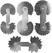 ECSiNG 4 Pack Stainless Steel Radius Gauge Set Concave Convex for Tool Die Makers Check