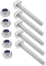 iplusmile 1 Set Metal Nuts and Washers Assortments Furniture Bolts Bolts and Nuts Collection Washers Assortment Stainless Steel Screws Hexagonal Screw 304 Stainless Steel Silver