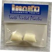 Cosmetic Teeth Extras- Tooth Tinted Plastic- Natural Color. Temporary Tooth
