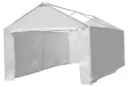 Caravan Canopy 12000211010 Side Wall Kit for Domain Carport, White (Top and F...