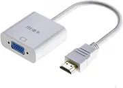 HDMI to VGA with Audio Adapter for PC/Laptop/Projector - White 0.2M
