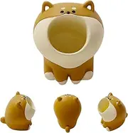 HUSSATOP Cute Small Pen Pencil Holder, Kawaii Resin Cat Dog Dinosaur Rabbit Animal Paper Clip Toothbrush Mini Storage Organizer Office Desk Decorations